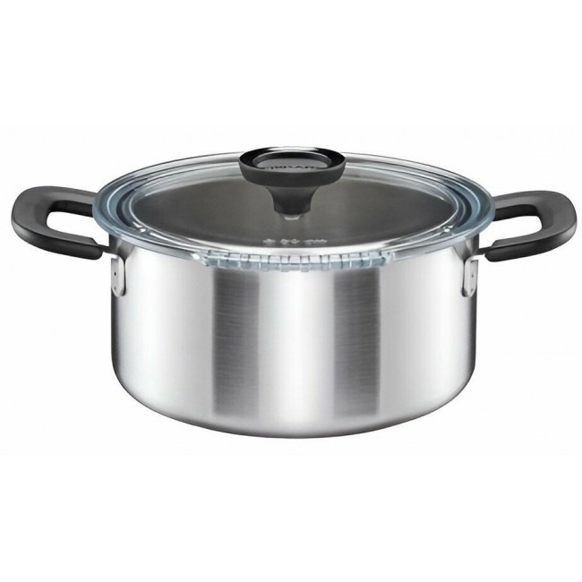 Pot 3L stainless steel with lid Functional