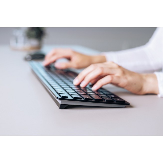 CHERRY KW 9100 SLIM keyboard Universal RF Wireless + Bluetooth QWERTZ Swiss Black