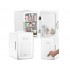 ELLE 6L white mini fridge with LED make-up mirror