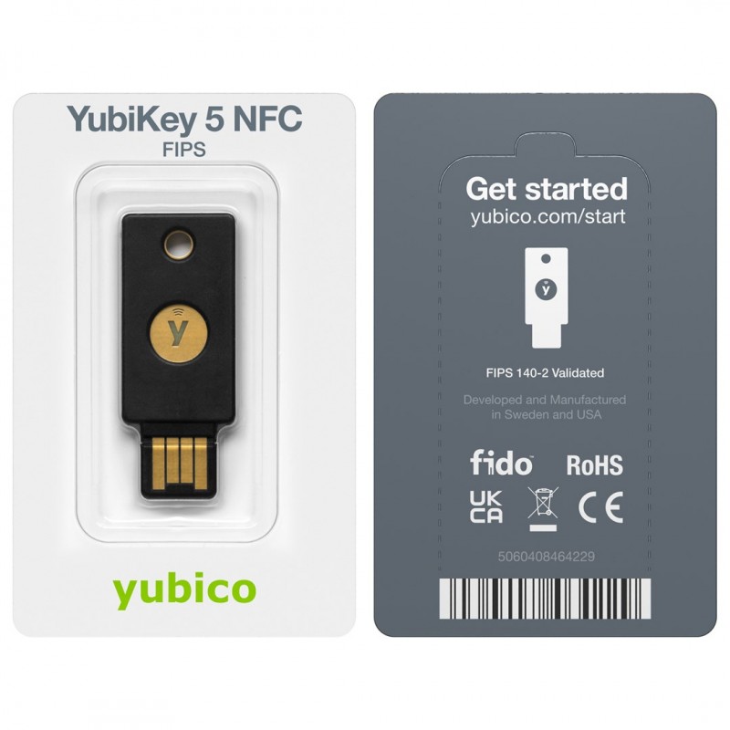 Yubico NIST Validated USB-A NFC YubiKey 5 FIPS Security Key Yubico NIST Validated USB-A NFC YubiKey 5 FIPS Security Key