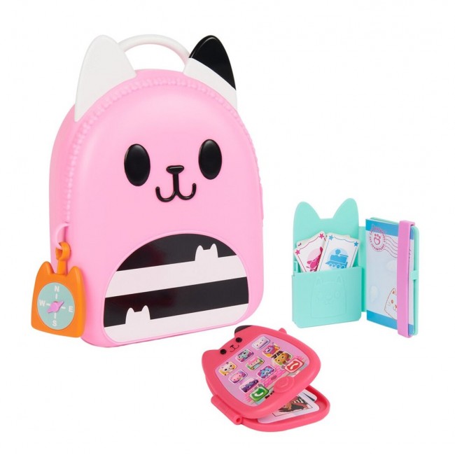 Gabby's Dollhouse , Gabby Girl On-The-Go Travel Set, Pretend Play Travel Toys, Toy Passport, Toy Phone and Compass Charm, Kids Toys for Girls & Boys 3+