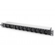 Digitus Socket strip with aluminum profile, 10-way, 2 m supply cable, IEC C20 plug Digitus Socket strip with aluminum profile, 10-way, 2 m supply cable, IEC C20 plug