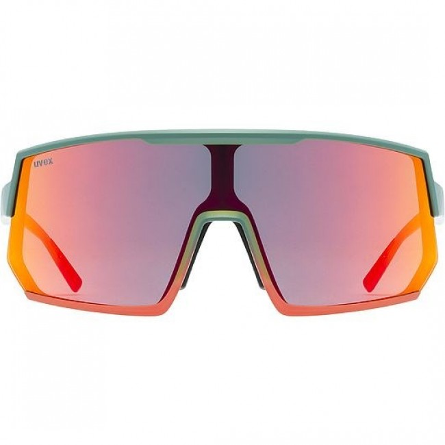 Uvex sportstyle 235 Multi-sport glasses Unisex Semi rimless Green, Red