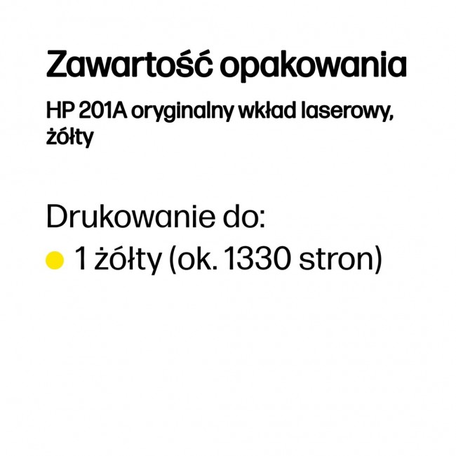 HP 201A Yellow Original LaserJet Toner Cartridge HP 201A Yellow Original LaserJet Toner Cartridge