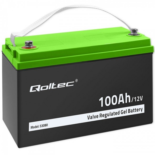 Qoltec Battery elowy | 12V | 100Ah | GEL | 29.3kg
