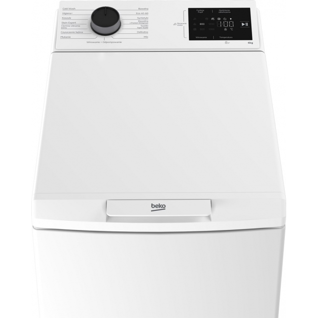 BEKO ETB622ECWPL 6kg top-loading washing machine Pet Hair Removal