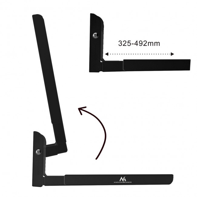 Maclean MC-915 B Universal Microwave Bracket Holder Wall Mount Adjustable Solid Metal Kitchen 30kg Black Maclean MC-915 B Universal Microwave Bracket Holder Wall Mount Adjustable Solid Metal Kitchen 30kg Black