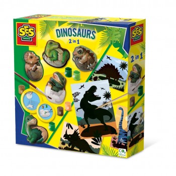 SES Plaster Casts Dinosaurs 2in1 01408 14087