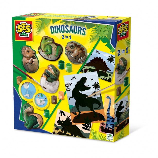 SES Plaster Casts Dinosaurs 2in1 01408 14087