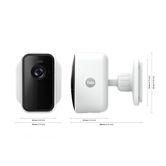 Yale SV-OC-1A-W security camera Cube IP security camera Indoor & outdoor 1080 x 1920 pixels Wall