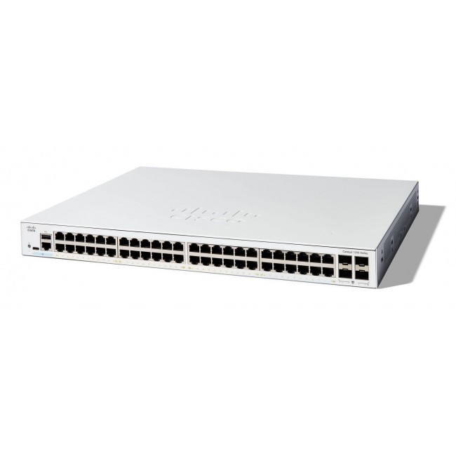 Cisco Catalyst 1200-48T-4G Smart Switch, 48 Port GE, 4x1GE SFP, Limited Lifetime Protection (C1200-48T-4G) Cisco Catalyst 1200-48T-4G Smart Switch, 48 Port GE, 4x1GE SFP, Limited Lifetime Protection (C1200-48T-4G)