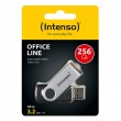 Intenso USB flash drive Office Line, 256 GB, USB-A, 3.2 Gen 1x1, black-silver Intenso USB flash drive Office Line, 256 GB, USB-A, 3.2 Gen 1x1, black-silver