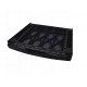 Washing machine and dryer stacking kit with drawer and strap, black