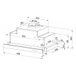 Telescopic hood MAAN Corona Touch Bis 60 635 m3/h, Black Telescopic hood MAAN Corona Touch Bis 60 635 m3/h, Black