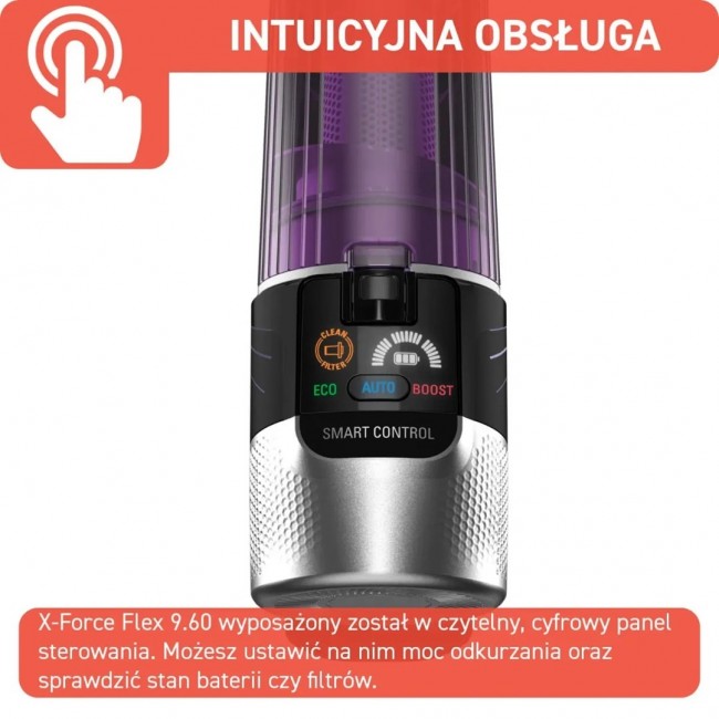 Cordless Vacuum Cleaner TEFAL X-Force Flex 9.60, 100 AW, 45 min