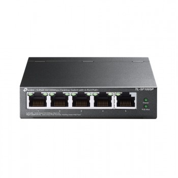 TP-Link 5-Port 10/100Mbps Desktop PoE Switch with 4-Port