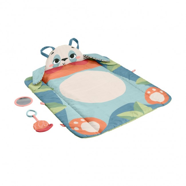 Fisher-Price Planet Friends Roly-Poly Panda Baby Activity Play Mat with 2 Toys
