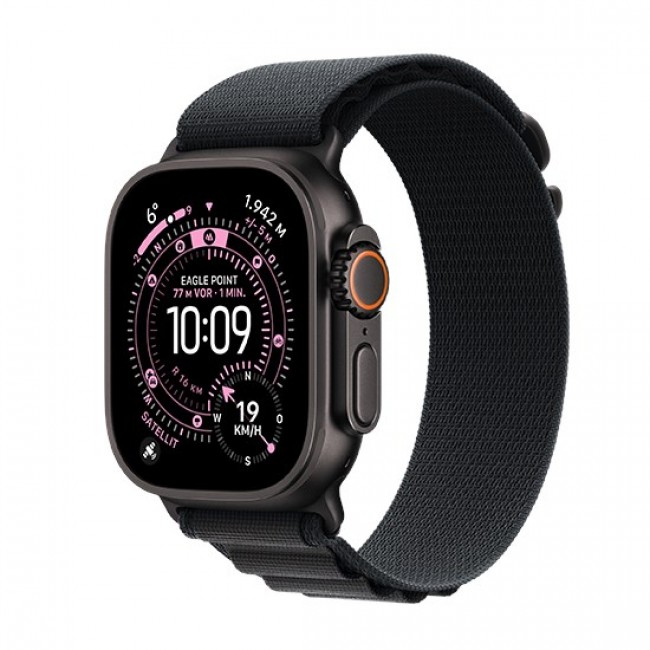 Apple Watch Ultra 3 GPS + Cellular 49mm Black Titanium Case with Black Alpine Loop - Medium Apple Watch Ultra 3 GPS + Cellular 49mm Black Titanium Case with Black Alpine Loop - Medium