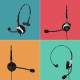GEQUDIO WA9007 headphones/headset Wired Head-band Office/Call center Black