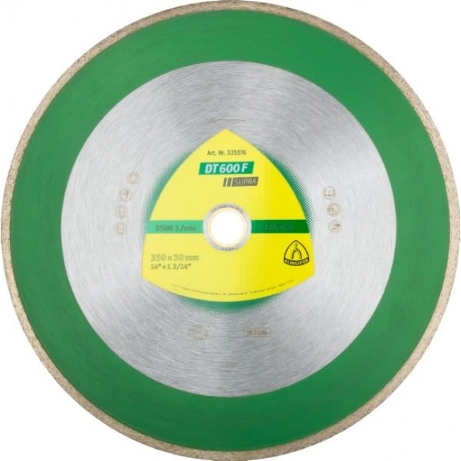 KLINGSPOR TARCZA DIAMENTOWA PE NA 250mm x 1,9mm x 30/25,4mm DT600F CERAMIKA.