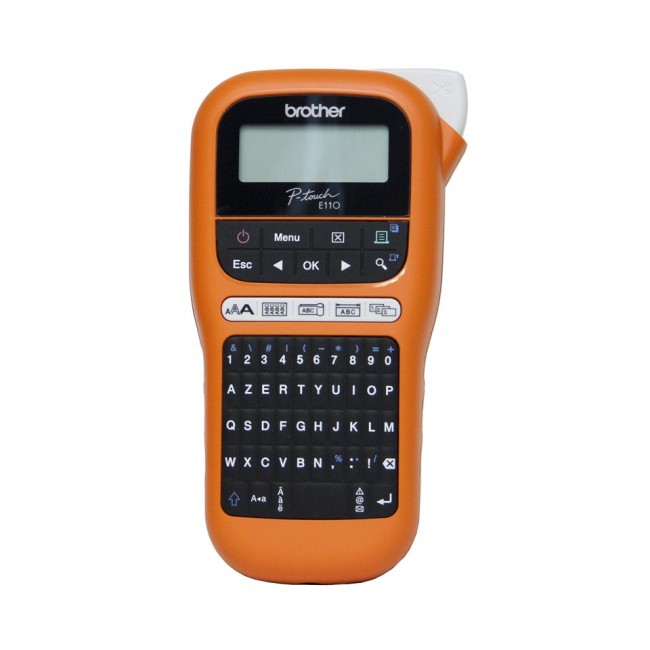 Brother PT-E110 label printer Thermal transfer 180 x 180 DPI 20 mm/sec HGe/TZe QWERTY Brother PT-E110 label printer Thermal transfer 180 x 180 DPI 20 mm/sec HGe/TZe QWERTY