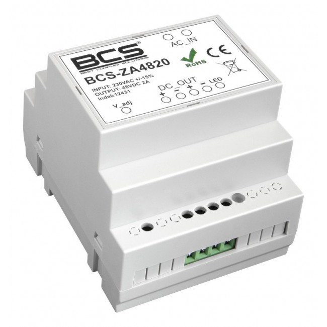 BCS BCS-ZA4820 power supply unit TS35 DIN White