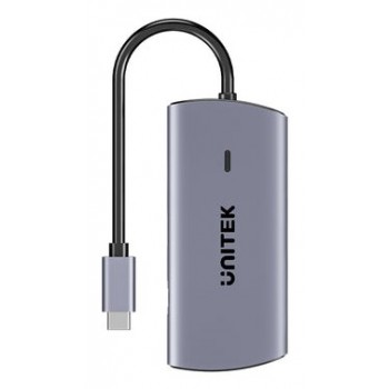 UNITEK D1113CGY01 interface hub 2 x USB 3.2 Gen 2 (3.1 Gen 2) Type-C 1000 Mbit/s Grey