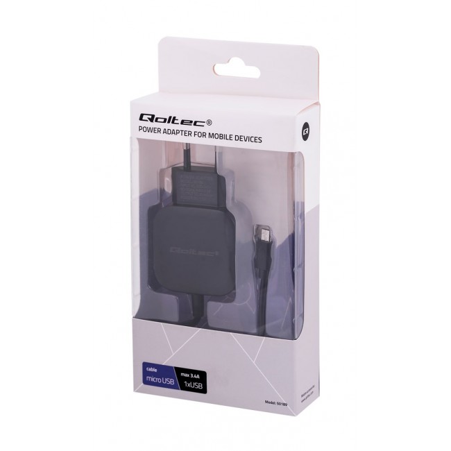 Qoltec 50189 mobile device charger Indoor Black Qoltec 50189 mobile device charger Indoor Black