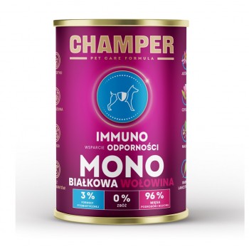 CHAMPER Immuno Beef - wet dog food - 400g