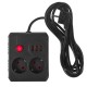 Maclean power strip, extender 2 sockets + 3xUSB, 110-240V AC 50/60Hz, 2.1A max 2500W, 3 m, black, MCE388 B Maclean power strip, extender 2 sockets + 3xUSB, 110-240V AC 50/60Hz, 2.1A max 2500W, 3 m, black, MCE388 B