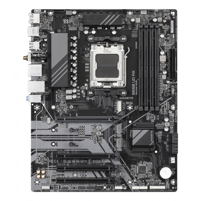 GIGABYTE B650 UD AX Motherboard - AMD Ryzen 9000 Series CPUs, 6+2+2 Phases VRM, up to 7600MHz DDR5 (OC), 1xPCIe 5.0 + 2xPCIe 4.0 M.2, GbE LAN, WIFI 6, USB 3.2 Gen 2