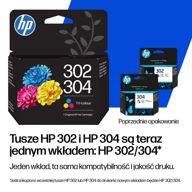 HP 302XL/304XL Tri-color Original Ink Cartridge
