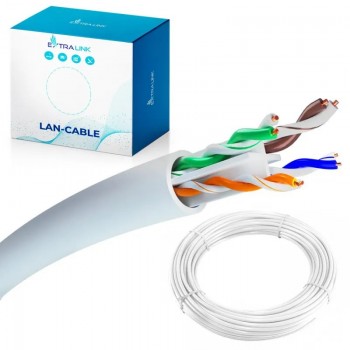 Extralink EX.32358 networking cable White 50 m Cat6 U/UTP (UTP)