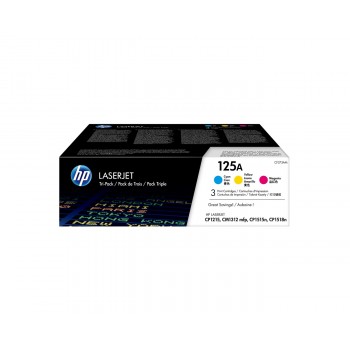 HP 125A 3-pack Cyan/Magenta/Yellow Original LaserJet Toner Cartridges