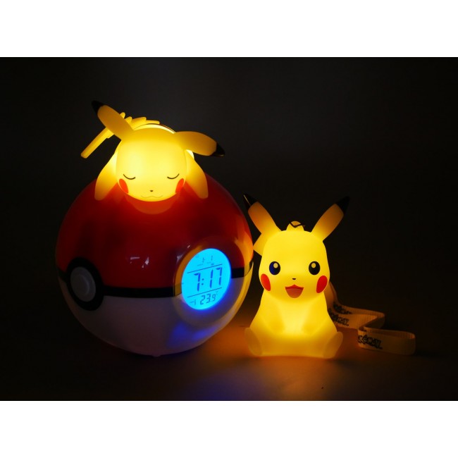 TF POKEMON LIGHT-UP ALARM CLOCK & PIKACHU 9CM