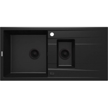 1.5-bowl granite sink with drainer