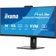 iiyama ProLite 34 VA UWQHD curved monitor with a built-in Windows Hello camera and microphone, USB-C Dock, LAN, KVM-Switch and 15cm height adjustable stand