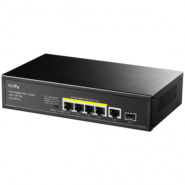 Cudy GS1005PTS1 network switch Gigabit Ethernet (10/100/1000) Power over Ethernet (PoE) Black Cudy GS1005PTS1 network switch Gigabit Ethernet (10/100/1000) Power over Ethernet (PoE) Black