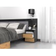 Topeshop M1 ANTRACYT/ARTISAN nightstand/bedside table 2 drawer(s) Oak