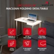 Maclean Folding Desk, White, Mobile, 100x65 cm, max. 50 kg, Corner, L-Shaped, MC-1250 L/W