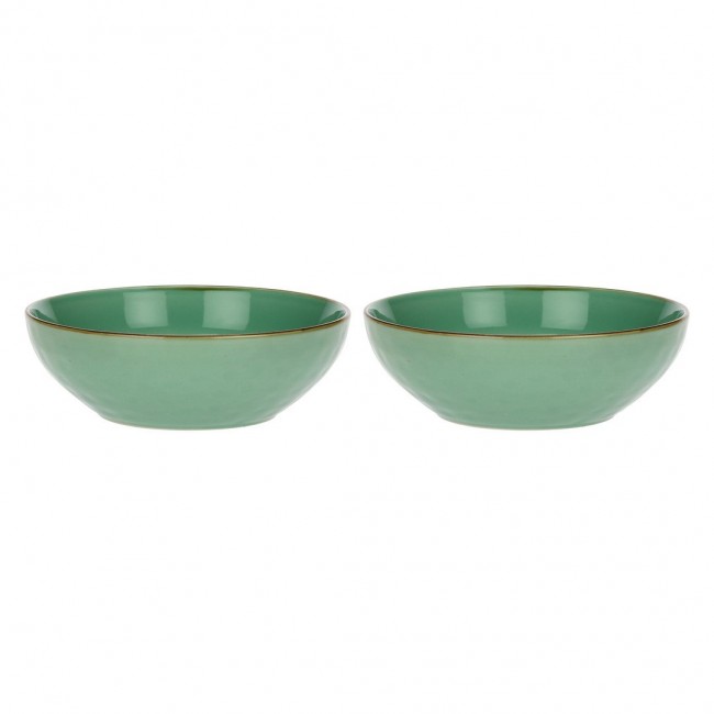Set of 2 Concerto Verde Acqua Salad Bowls - Mint, 26 cm