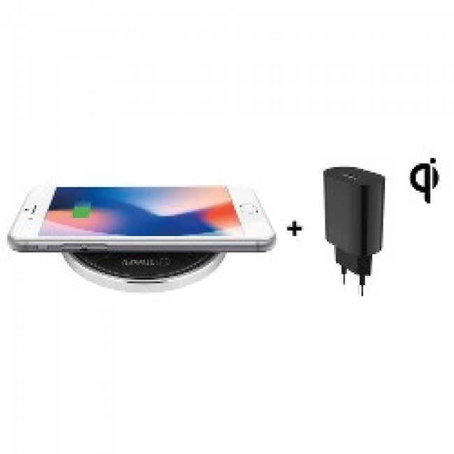 Terratec ChargeAIR dot! Smartphone Black, Silver DC Wireless charging Fast charging Indoor