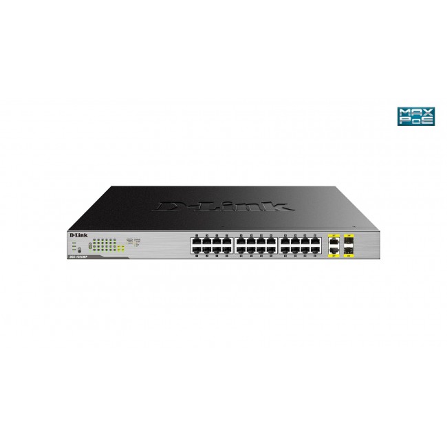 D-Link 24-Port Desktop Gigabit Unmanaged PoE Switch with 2 x 100/1000Mbps Combo Ports