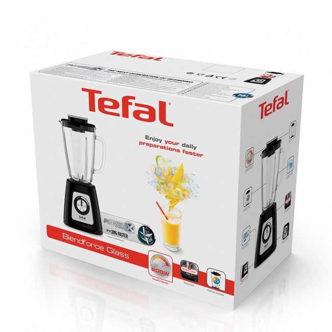 Tefal BlendForce II BL4358 blender 1.25 L Tabletop blender 800 W Black, Brushed steel Tefal BlendForce II BL4358 blender 1.25 L Tabletop blender 800 W Black, Brushed steel