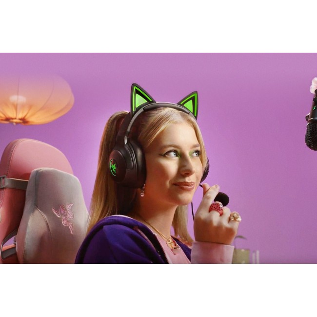 Razer Kraken Kitty V2 Headset Wired Head-band Gaming USB Type-A Black Razer Kraken Kitty V2 Headset Wired Head-band Gaming USB Type-A Black