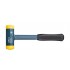 Dead blow hammer with medium hard head and steel shaft