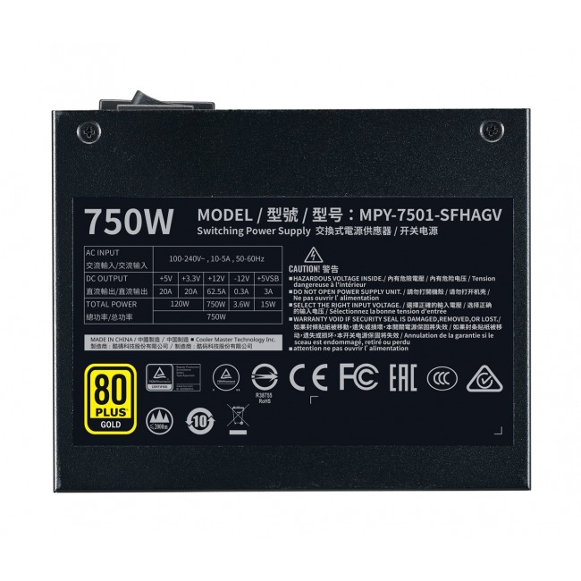 Cooler Master V750 SFX Gold power supply unit 750 W 24-pin ATX Black Cooler Master V750 SFX Gold power supply unit 750 W 24-pin ATX Black