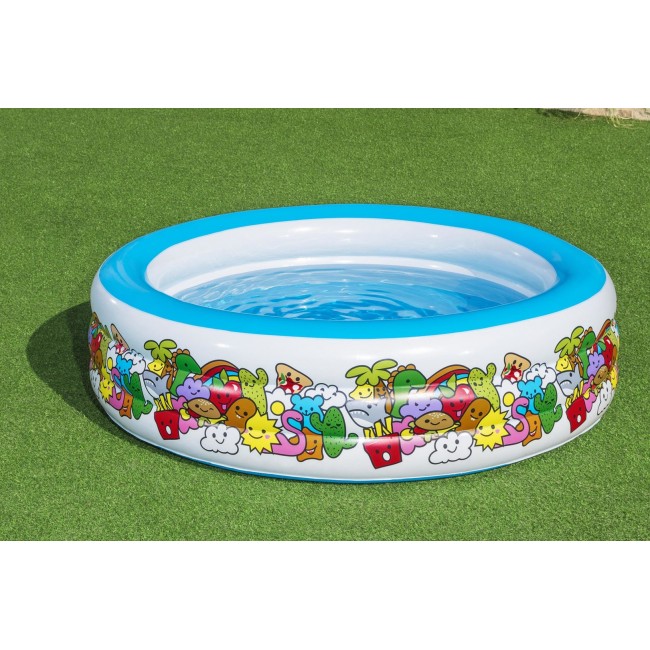 Bestway Inflatable Play Pool - 3-Ring - 1.96m x H53cm Bestway Inflatable Play Pool - 3-Ring - 1.96m x H53cm