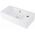 Countertop ceramic washbasin with space for a tap - right