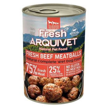 ARQUIVET Fresh Beef meatballs in sauce - wet dog food - 400g